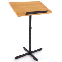 Portable Floor Lectern Podium Stand - Height Adjustable Steady Standing Design Teacher Speaker Lecture Classroom Presentation Stand, Laptop Computer Book Holder w/ Slanted Top Shelf - Pyle PLCTND44