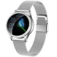 MBHB Women's Girl's Smart Watch, Dynamic Watch Face Fitness Tracker, IP68 Waterproof Heart Rate Sleep Monitor for Android iOS, Silver