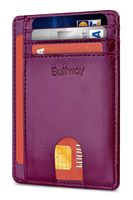 Slim Minimalist Leather Wallets for Men & Women - Alaska Purple