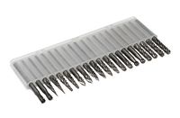 Carbide Burr Set JESTUOUS 1/8 Shank Diameter Double Cut Tungsten Carbide Burs Rotary File Carving Grinding Bit for Die Grinder Rotary Drill Tool 20pcs