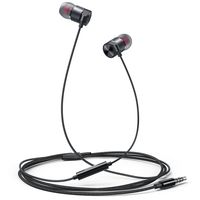 in Ear Headphones Wired Earbud with Line-in Microphone Heavy Bass Dynamic Driver Earphones with Non Tangle Fabric Braid for Running Gym Android Phones Music Player Dark Chrome T14