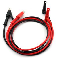 TOTOT Banana Plug to Alligator Clip 1 Red 1 Black Test Leads 15A Safe Plug