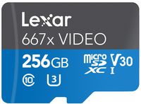 Lexar Professional 667X Video 256GB MicroSDXC UHS-I Card