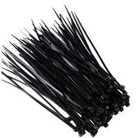 Iuhan 100 Pcs Cable Ties UV Weather Resistant Nylon Plastic Wrap Zip Ties Pack (Length: 10CM, Black)