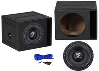 Rockville W10K6D4 V2 10" 2000 Watt Car Stereo Subwoofer+Vented Sub Box Enclosure