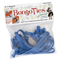 BongoTies ALL BLUE Bongo Ties A5-01-B ~ 10 Pack ~ Handy Ties For Cables and Other Unruly Items