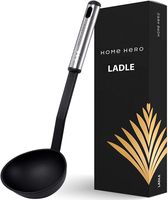 Soup Ladle Spoon - Nylon Ladle for Soup Ladles Soup Serving Spoon - Gravy Ladle Spoons Soup Ladle Black Ladle Soup Ladle Large Soup Ladle Deep Ladle Long Handle Ladle Soup Spoon Ladle BPA-Free