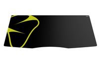 Mionix Sargas Extra Large XL Gaming Desk- Mousepad (35.4 x 15.75 x 0.10 Inch), Speed Surface, Black and Yellow