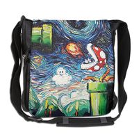Classic Funny Plant Starry Night Messenger Bag Shoulder Bag Outdoor Sports Crossbody Bag Side Bag For Men Women