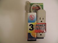3 Outlet Power Strip With - UL Listed (IVORY)