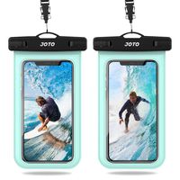JOTO Waterproof Phone Pouch, IPX8 Universal Waterproof Case Underwater Cellphone Dry Bag for iPhone 11 Pro Max Xs Max XR X 8 7 6S Plus Galaxy up to 6.8", Protective Pouch for Pool Beach -2 Pack, Green