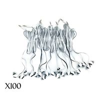 JustJamz 2.0 in-Ear Headphones 3.5mm Bulk Earbuds Stereo Simple Design Black and White, 100 Pack