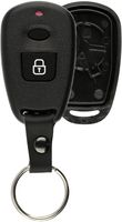 KeylessOption Keyless Entry Remote Car Key Fob Case Shell Button Pad Cover Leather Strap For Hyundai 01-03 Elantra 01-02 Santa Fe OSLOKA-510T