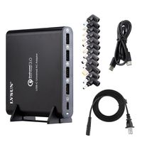 USB Type-C Laptop Charger, Premium 5-Port 80W USB-C Charger for Apple MacBook Nexus 6P 5X, Plus 4 QC3.0 USB Ports Convert 5-20V Power for HP Asus Toshiba Lenovo Acer Sony Samsung Galaxy S7 iPhone iPad