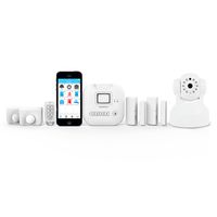 Skylink SK-250 Alarm Camera Deluxe Connected Wireless Security Home Automation System, iOS iPhone Android Smartphone, Echo Alexa and IFTTT Compatible with No Monthly Fees, White