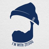 I'm with Zissou - 8" high Dark Blue Cut Vinyl Decal - for MacBook, laptops, Cars, Trucks and More!
