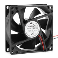 uxcell 80mm x 80mm x 25mm 8025 24V DC Cooling Fan with Long Life Sleeve Bearings