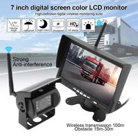 7 Inch HD TFT LCD Vehicle Rear View Monitor, Wireless Backup Rear View Camera System +Waterproof Night Vision Camera for Truck RV Trailer Motor Home Bus