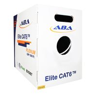 Infinity Cable Cat6 CMP Plenum 550MHz 23AWG UTP, 1000 Feet, Solid 100% Pure Copper, UL Certified, Easy to Pull (Reelex II) Box, Ethernet Cable, White