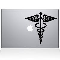 The Decal Guru Medical Symbol MacBook Decal Vinyl Sticker - 15" MacBook Pro (2015 & Older) - Black (1127-MAC-15P-BLA)