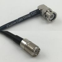 6 inch RG174 BNC MALE ANGLE to MINI UHF FEMALE Pigtail Jumper RF coaxial cable 50ohm High Quality Quick USA Shipping