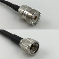 10 feet RFC195 KSR195 SO239 UHF Female to MINI UHF MALE Pigtail Jumper RF coaxial cable 50ohm High Quality Quick USA Shipping