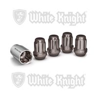 White Knight 40700SPBT Pearl Black  Wheel Lock, 4 Pack