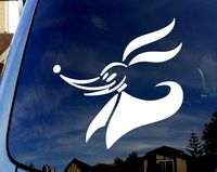 Zero Dog Nightmare Before Christmas - Vinyl - 5" wide (color: WHITE) decal laptop tablet skateboard car windows stickers