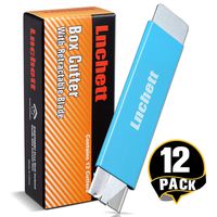 Lnchett Box Cutter, 12 Piece Retractable Cardboard Cutter for Packages, Boxes and Paper