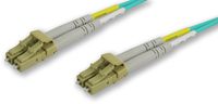 Lynn Electronics LCLC-10GIG-4M LC-LC 50/125-10 Gig Duplex Multi-Mode Fiber Optic Patch Cable, 4-Meter, Aqua