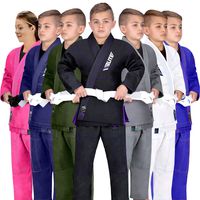 Elite Sports Kids BJJ GI, GIS for Youth Jiu Jitsu IBJJF Children's Lightweight Brazilian Jiujitsu Kimono W/Preshrunk Fabric & Free Beltt (Black, C000)