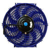 Upgr8 Universal High Performance 12V Slim Electric Cooling Radiator Fan With Fan Mounting Kit (12 Inch, Blue)