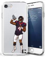 Epic Cases iPhone6/6S iPhone 7/iPhone 8 Case Ultra Slim Crystal Clear Football Series Soft Transparent TPU Case Cover Apple (iPhone 6/6s) (iPhone 7) (iPhone 8) (Watson DW4 Texans, iPhone 6/7/8)