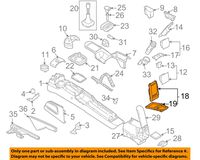 VOLKSWAGEN 1C0863617G2QL GENUINE OEM ASHTRAY HOUSING