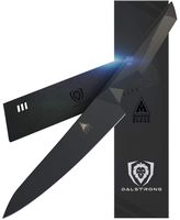 DALSTRONG Chef Knife - 8" - Shadow Black Series - Black Titanium Nitride Coated - High Carbon - 7CR17MOV-X Vacuum Treated Steel- Sheath - NSF Certified