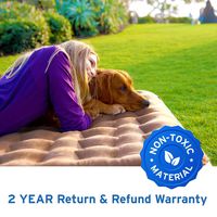 Etekcity 817915026151 Air Mattress Upgraded Twin Size Camping Air Bed Blow Up Bed Inflatable Mattress Raised Airbed with Rechargeable Pump for Guest, Camping, Hiking, Height 9", Storage Bag, Brown