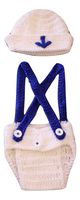 Matissa Newborn Baby Girl/Boy Crochet Knit Costume Photo Photography Prop Hats Outfits (Sailor)