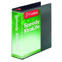 Cardinal Speedy XtraLife Non-Stick Locking Slant-D Ring Binder, 3-Inch, Black (59131)