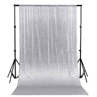 Silver 20FTx10FT Sequin Photo Backdrop Silver Shiny Curtain Sequin Backdrop Curtain -190524E