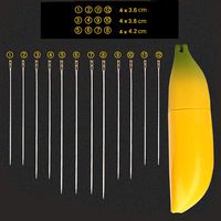 Eye Stitching Needles One Second-Needles Self Threading Needles Hand Sewing Repair Cloth Needles Elderly Blind Sewing Needle (12 Pack Golden Back Hanging Needle)