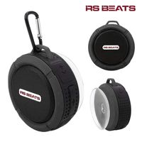 Portable Waterproof Bluetooth Wireless Speaker-with 5W Driver, Built-Mic, Suction Cup, Hands-Free Speakerphone Perfect for Camping, Sports, Beach, Shower, Pool Party(Black)
