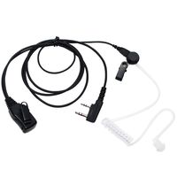 Replacement for Kenwood TK-3312 FBI Earpiece with Push to Talk (PTT) Microphone - Acoustic Earphone Compatible with Kenwood TK-3312 Radio - Headset for Security and Surveillance
