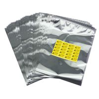 MWRF Source 100 PC Zip Lock Anti-Static Bags and Labels for Electronic Devices, 11x15 inches, 279x381 mm