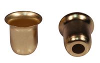 Creative Hobbies Metal Candle Cups fit Standard Tapered Wax Candles or Votive Pegs - Brass Color Finish - for Lamp or Candle Making ~ Pack of 20