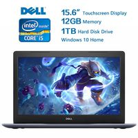 2018 Dell Inspiron 15 5000 Flagship 15.6 inch Full HD Touchscreen Backlit Keyboard Laptop PC, Intel Core i5-8250U Quad-Core, 12GB DDR4, 1TB HDD, DVD RW, Bluetooth, WI-FI, Win 10, Blue