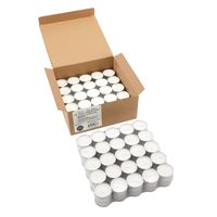 Stonebriar Long Burning 6-7 Hour Unscented Tea Light Candles, White, Bulk 100 Pack