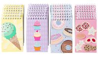 Spiral Notepad - 24-Pack Top Spiral Notebooks, Bulk Mini Spiral Notepads for Journaling, Note Taking, To-do Lists, Lined Paper, 4 Cute Dessert Designs, 3 x 5 Inches