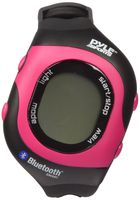 Bluetooth Fitness Heart Rate Monitor - Smart Digital Sports Wrist Watch Activity HR Tracker w/Chest Strap, Timer, Alarm, Sync, Used in Exercise or Running, for Men and Women - Pyle PSBTHR70PN (Pink)