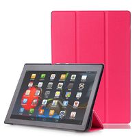 Egmy Protective Kindle Case, Popular Magnetic Auto Sleep Leather Cover Case for 10.1" Lenovo Tab3 10 Business (TB3-X70F/N/L),TAB2 X30F,TAB2 A10-70(F),TAB2 A10-30 Tablet (Hot Pink)