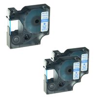 NineLeaf 3 Pack Compatible Blue on White Label Tape Compatible for DYMO 45014 D1 12mm 1/2" LabelPoint 100 150 200 250 300 350 Printers